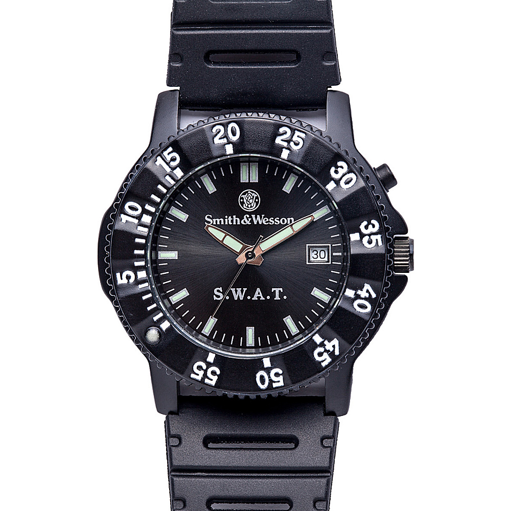 Smith Wesson Watches S.W.A.T Watch with Rubber Strap Black Smith Wesson Watches Watches