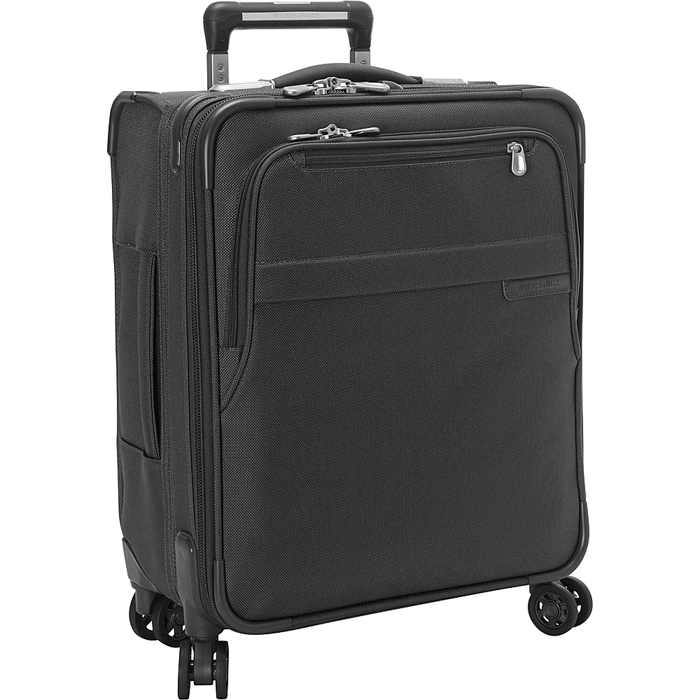 Briggs Riley Baseline CX International Carry On Expandable Wide body Spinner Black Briggs Riley Softside Carry On