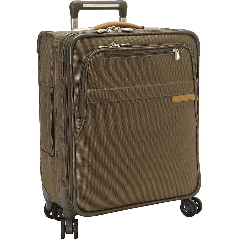 Briggs Riley Baseline CX International Carry On Expandable Wide body Spinner Olive Briggs Riley Softside Carry On