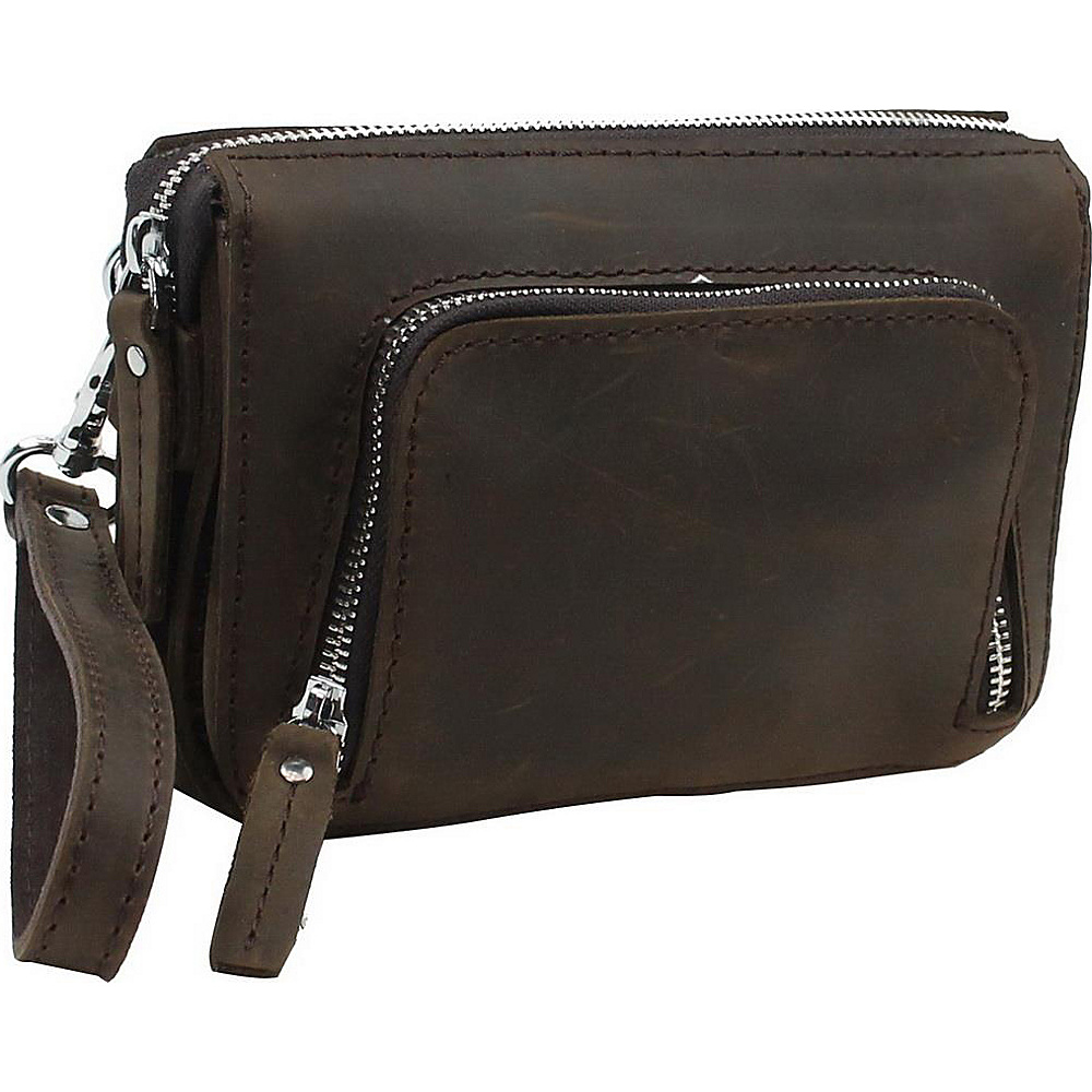Vagabond Traveler 8 Leather Wristlet Dark Brown Vagabond Traveler Leather Handbags
