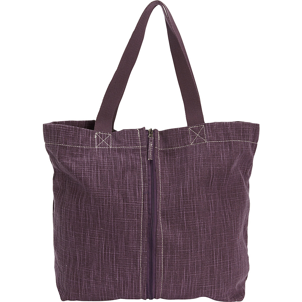 Journey Collection by Annette Ferber Greenwich Expandable Tote Eggplant Journey Collection by Annette Ferber Fabric Handbags