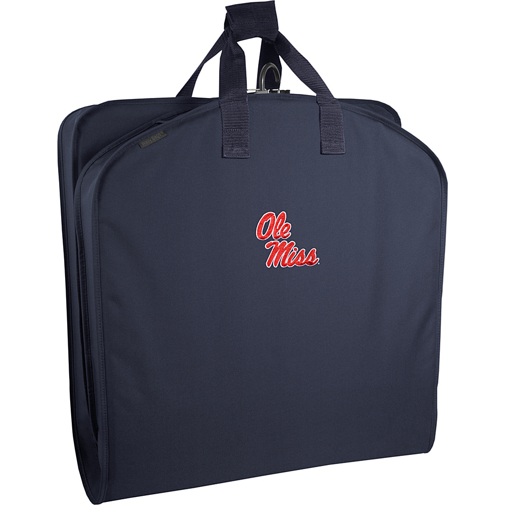 Wally Bags Ole Miss Rebels 40 Suit Length Garment Bag with Handles Navy Wally Bags Garment Bags