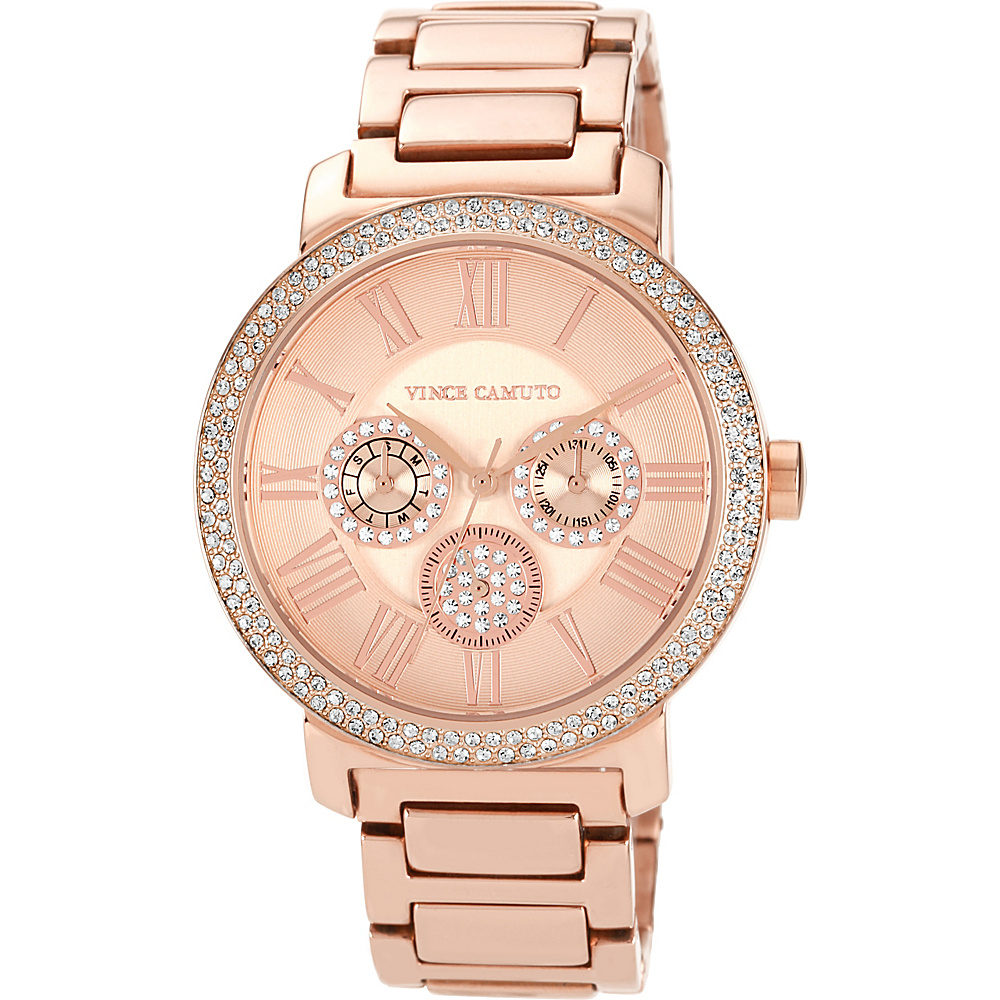 Vince Camuto Watches Crystal Accented Multi Function Watch Rose Gold Rose Gold Rose Gold Vince Camuto Watches Watches