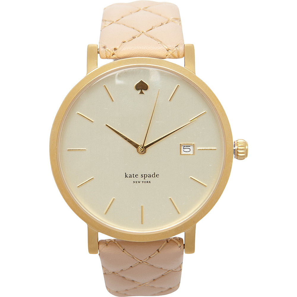 kate spade watches Metro Grand Quilted Strap Watch Gold kate spade watches Watches