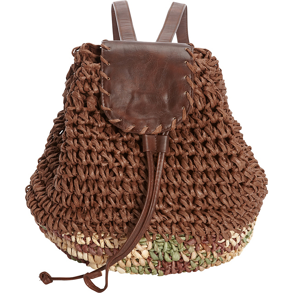 Sun N Sand Biscayne Backpack Brown Sun N Sand Fabric Handbags
