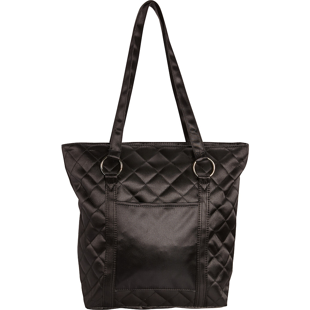 Bellino Quilted Fashion Tote Black Bellino Fabric Handbags
