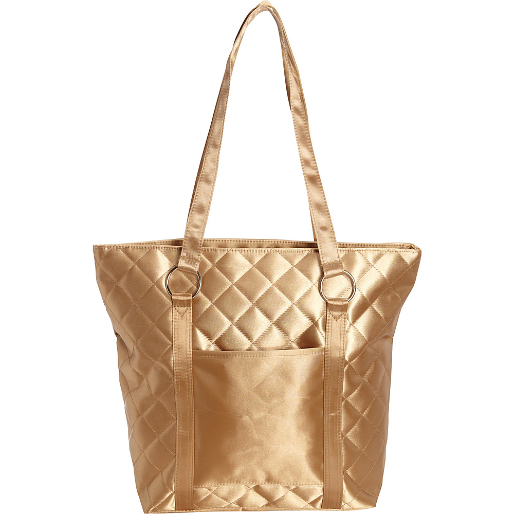 Bellino Quilted Fashion Tote Gold Bellino Fabric Handbags