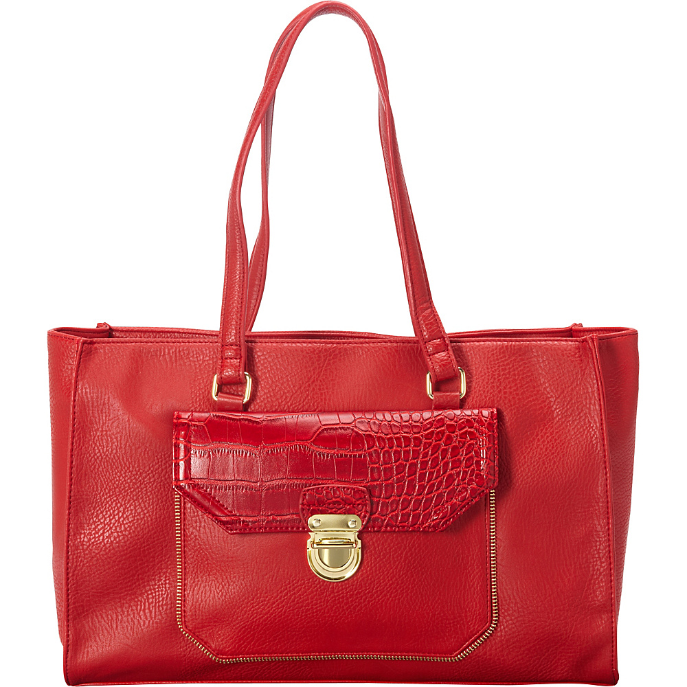 Olivia Joy Elaine Satchel Lipstick Red Olivia Joy Manmade Handbags