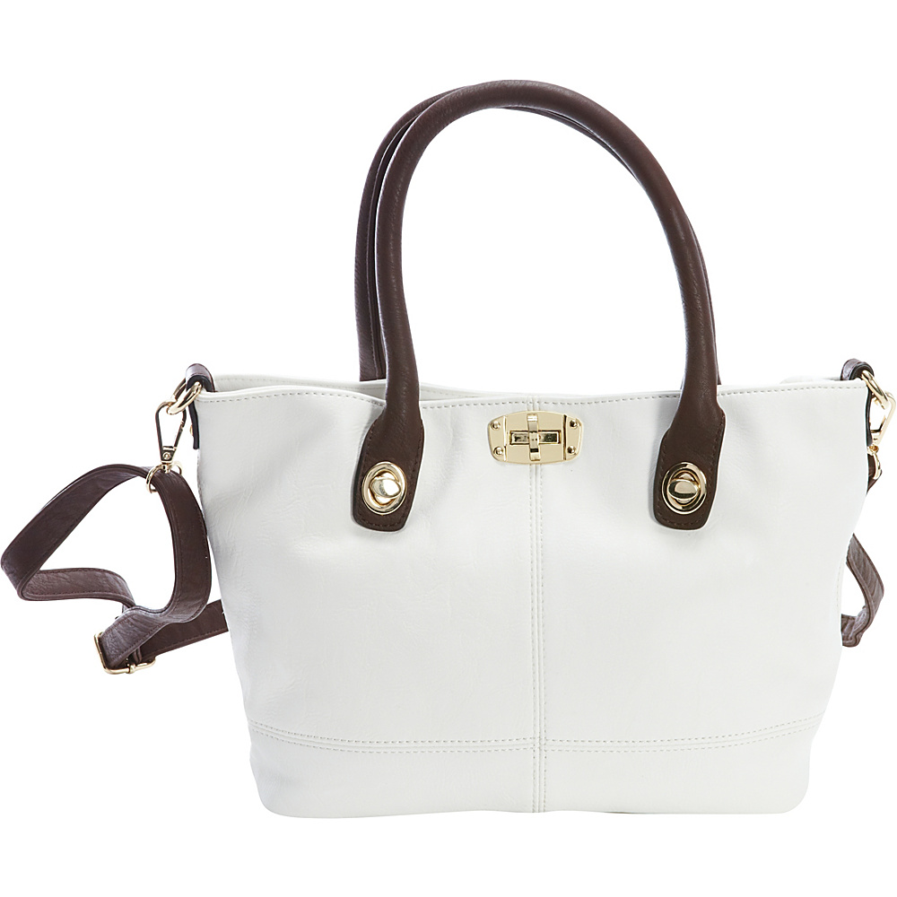 Diophy Convertible Tote White Diophy Manmade Handbags