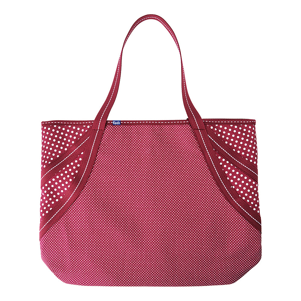 Keds Micro Dot Large Tote Beet Red Keds Fabric Handbags