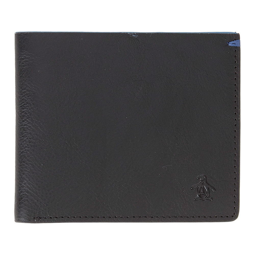 Original Penguin Leather Bi Fold Wallet Black Original Penguin Mens Wallets