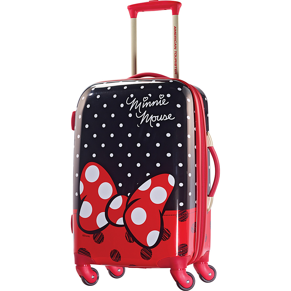 American Tourister Disney Minnie Mouse Hardside Spinner 21 Minnie Mouse Red Bow American Tourister Hardside Carry On