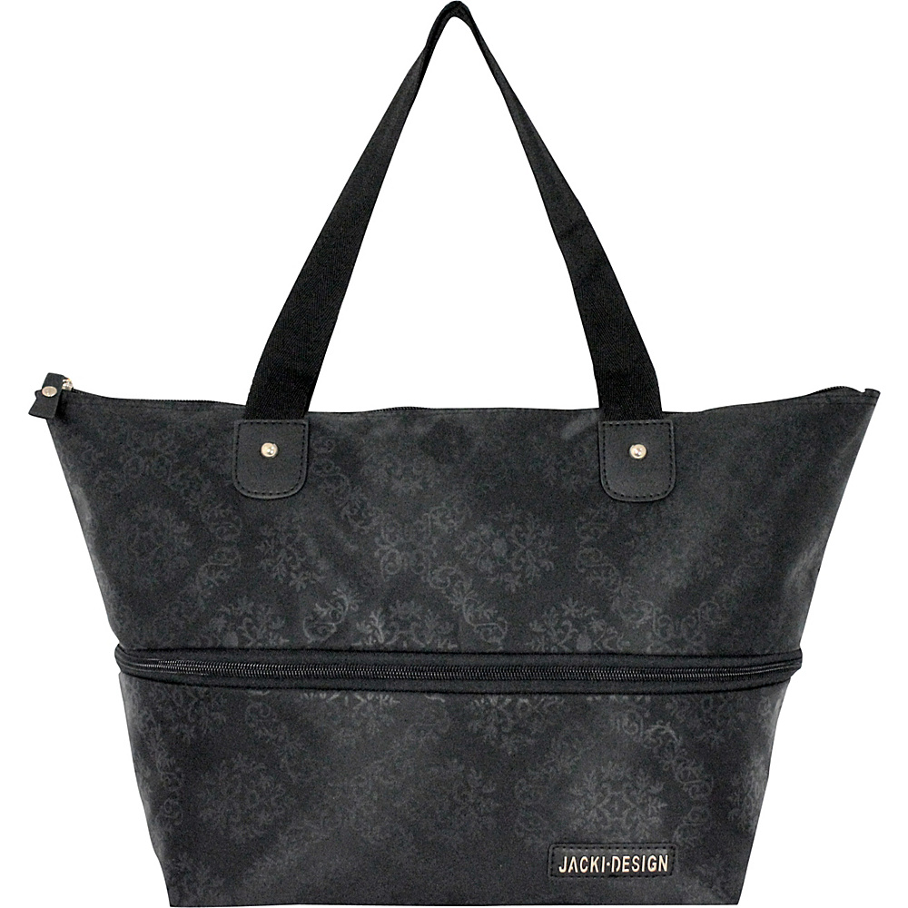 Jacki Design New Essential Expandable Tote Bag Black Jacki Design Fabric Handbags