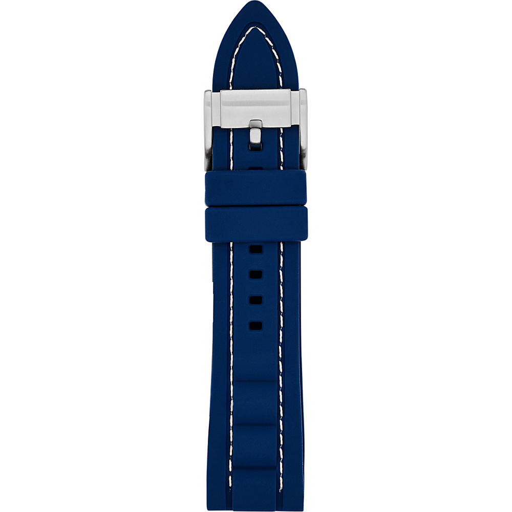 Fossil Silicone 22mm Watch Strap Blue Fossil Watches