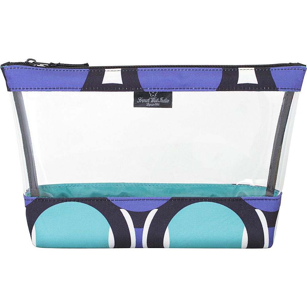 French West Indies 11 Clear Cosmetic Bag Retro Dot Teal French West Indies Ladies Cosmetic Bags