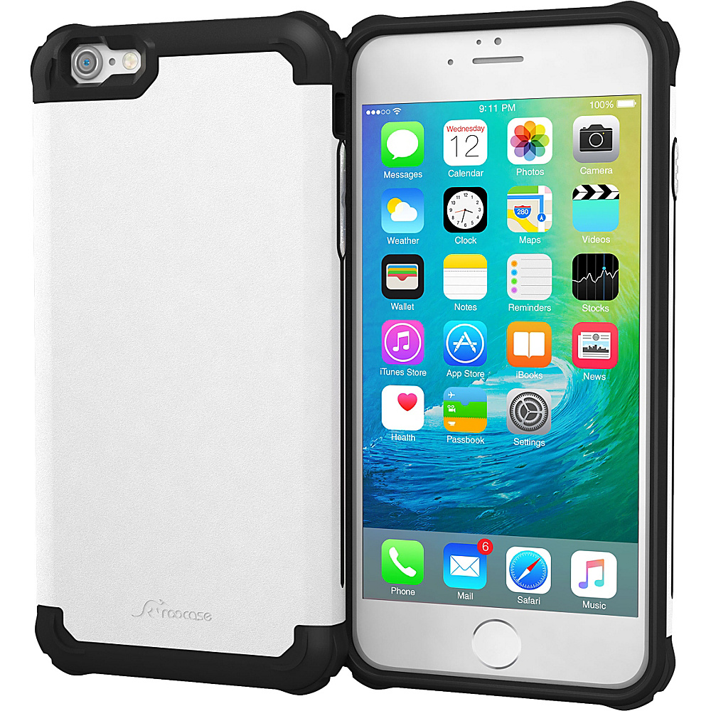 rooCASE Apple iPhone 6S Plus 6 Plus Case Exec Tough Pro Case Cover White rooCASE Electronic Cases
