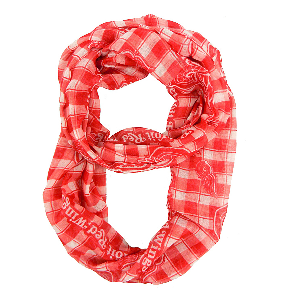 Littlearth Sheer Infinity Scarf Plaid NHL Teams Detroit Red Wings Littlearth Hats Gloves Scarves