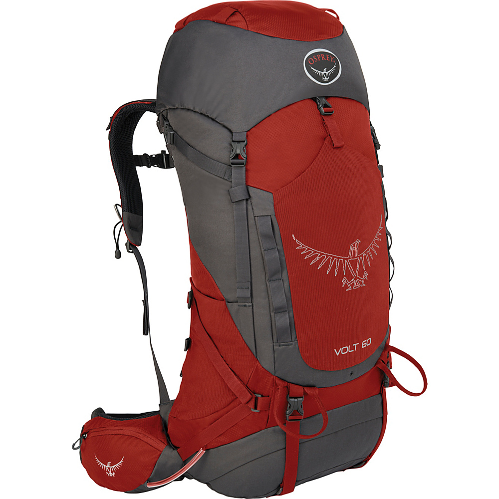 Osprey Volt 60 Hiking Backpack Carmine Red Osprey Backpacking Packs