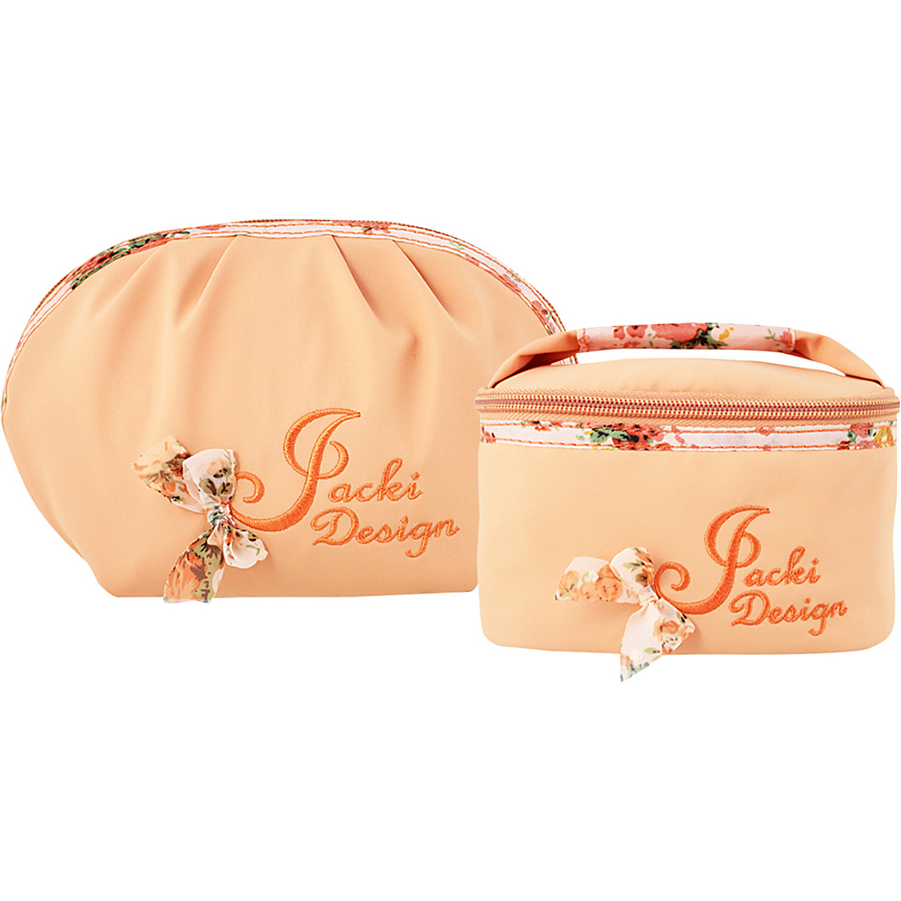 Jacki Design Bella Rosa 2 Piece Cosmetic Bag Orange Jacki Design Women s SLG Other