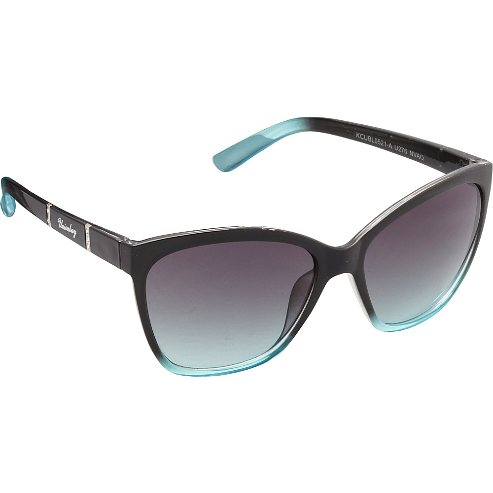 Unionbay Eyewear Rhinestone Cat Eye Sunglasses Navy Aqua Unionbay Eyewear Sunglasses