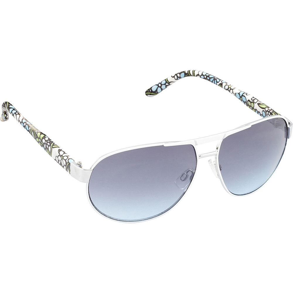 Unionbay Eyewear Metal Aviator Sunglasses Silver Floral Unionbay Eyewear Sunglasses