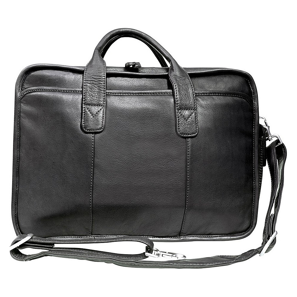 Canyon Outback Leather Glacier Canyon 16 inch Slim Line Briefcase Black Canyon Outback Non Wheeled Business Cases
