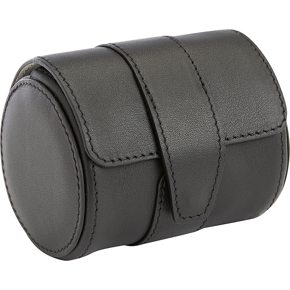 Royce Leather Executive Travel Watch Roll with Suede Interior Black Royce Leather Travel Organizers
