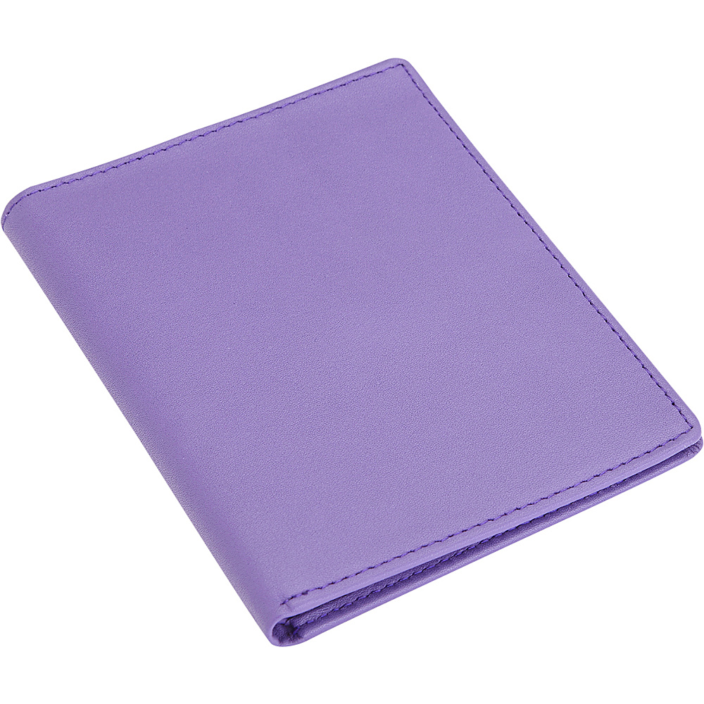 Royce Leather RFID Blocking Bifold Passport Currency Travel Wallet Purple Royce Leather Travel Wallets