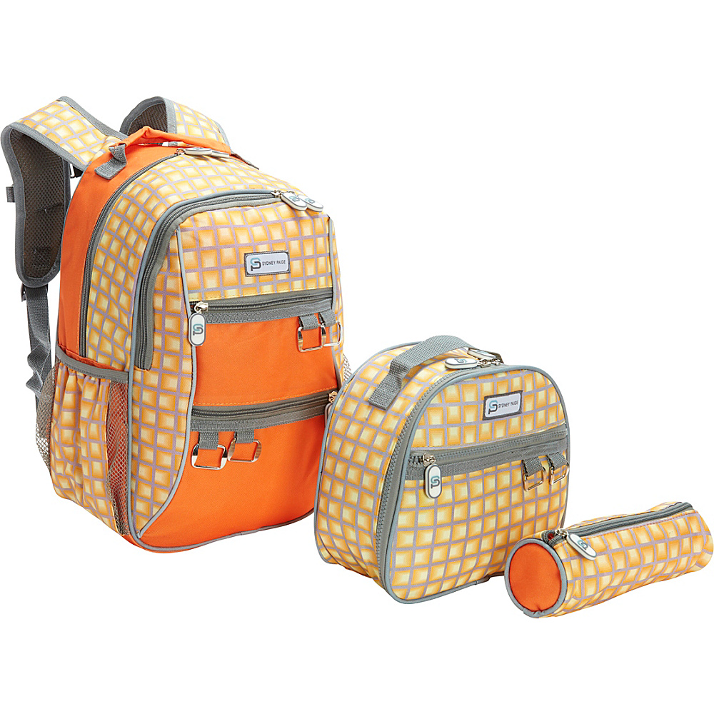 Sydney Paige Buy One Give One Kids Backpack Lunch Bag Pencil Case Set Orange Tunnels Sydney Paige Everyday Backpacks