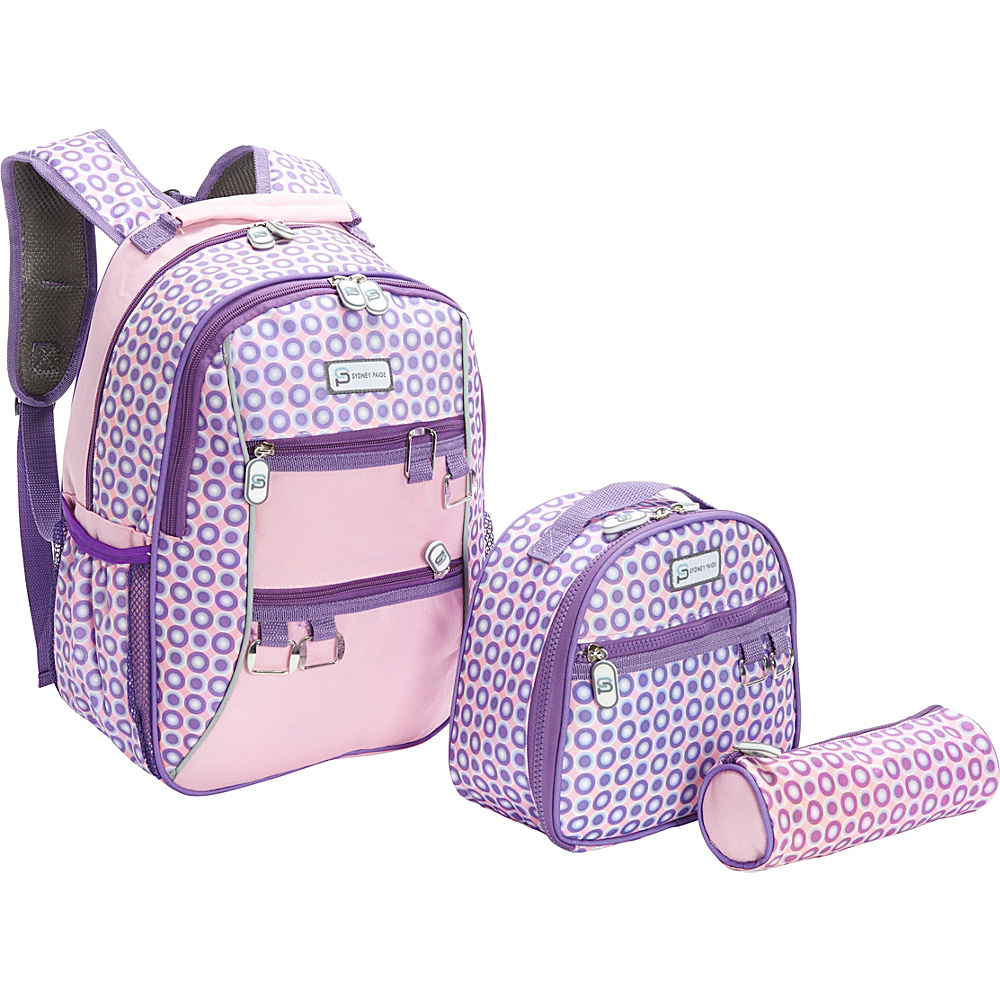 Sydney Paige Buy One Give One Kids Backpack Lunch Bag Pencil Case Set Purple Spotlight Sydney Paige Everyday Backpacks