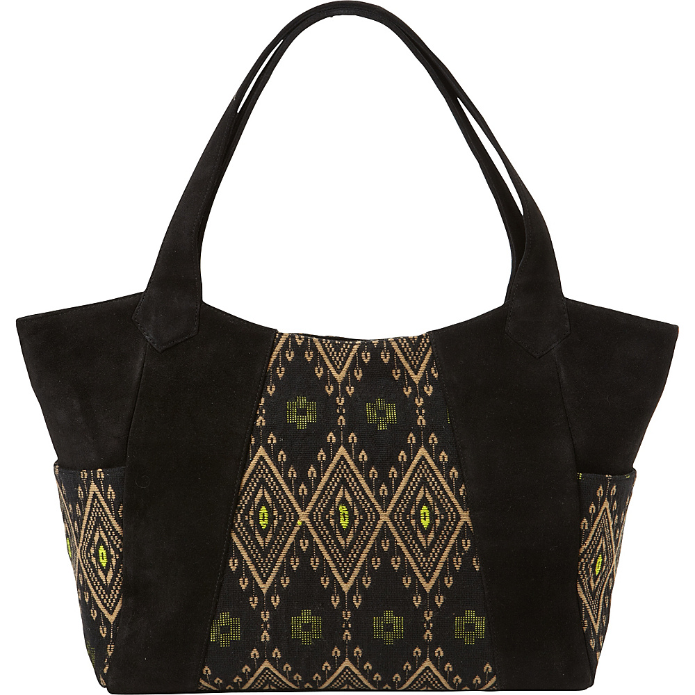 Journey Collection by Annette Ferber Bombay Tote Black Pattern Journey Collection by Annette Ferber Leather Handbags