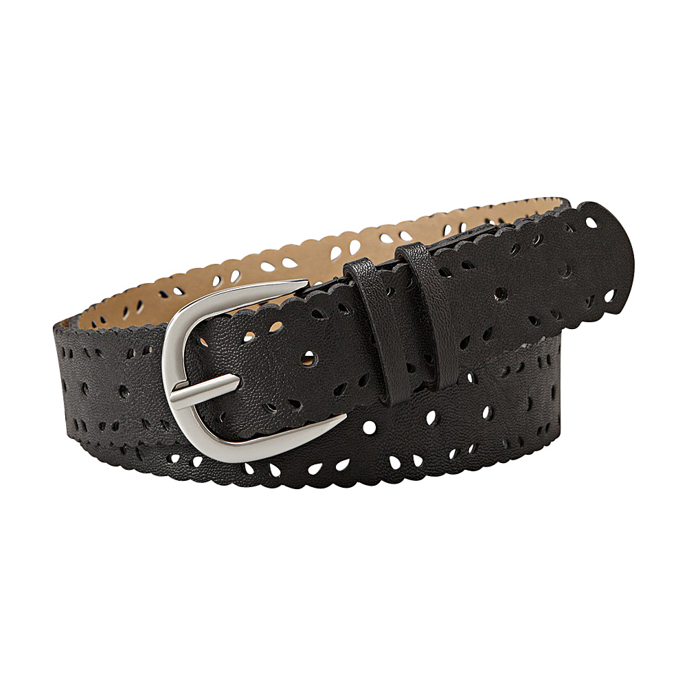 Relic Jean Scallop Edge Perforated Belt Black 1X Relic Other Fashion Accessories
