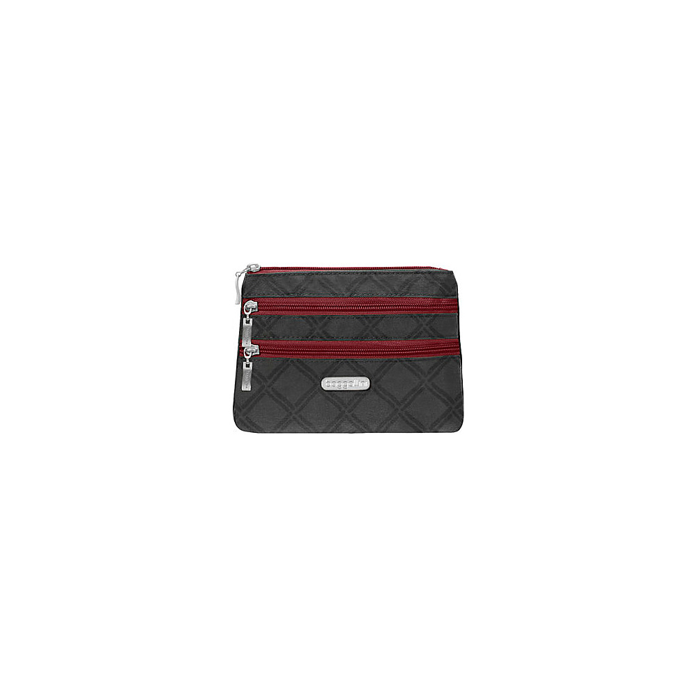baggallini 3 Zip Cosmetic Case Charcoal Link baggallini Women s SLG Other