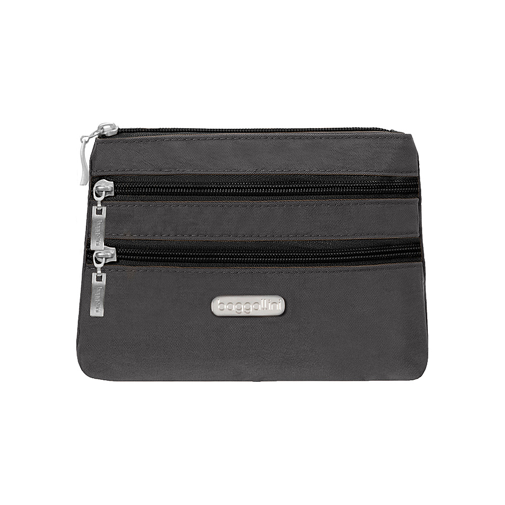baggallini 3 Zip Cosmetic Case Black Charcoal baggallini Women s SLG Other