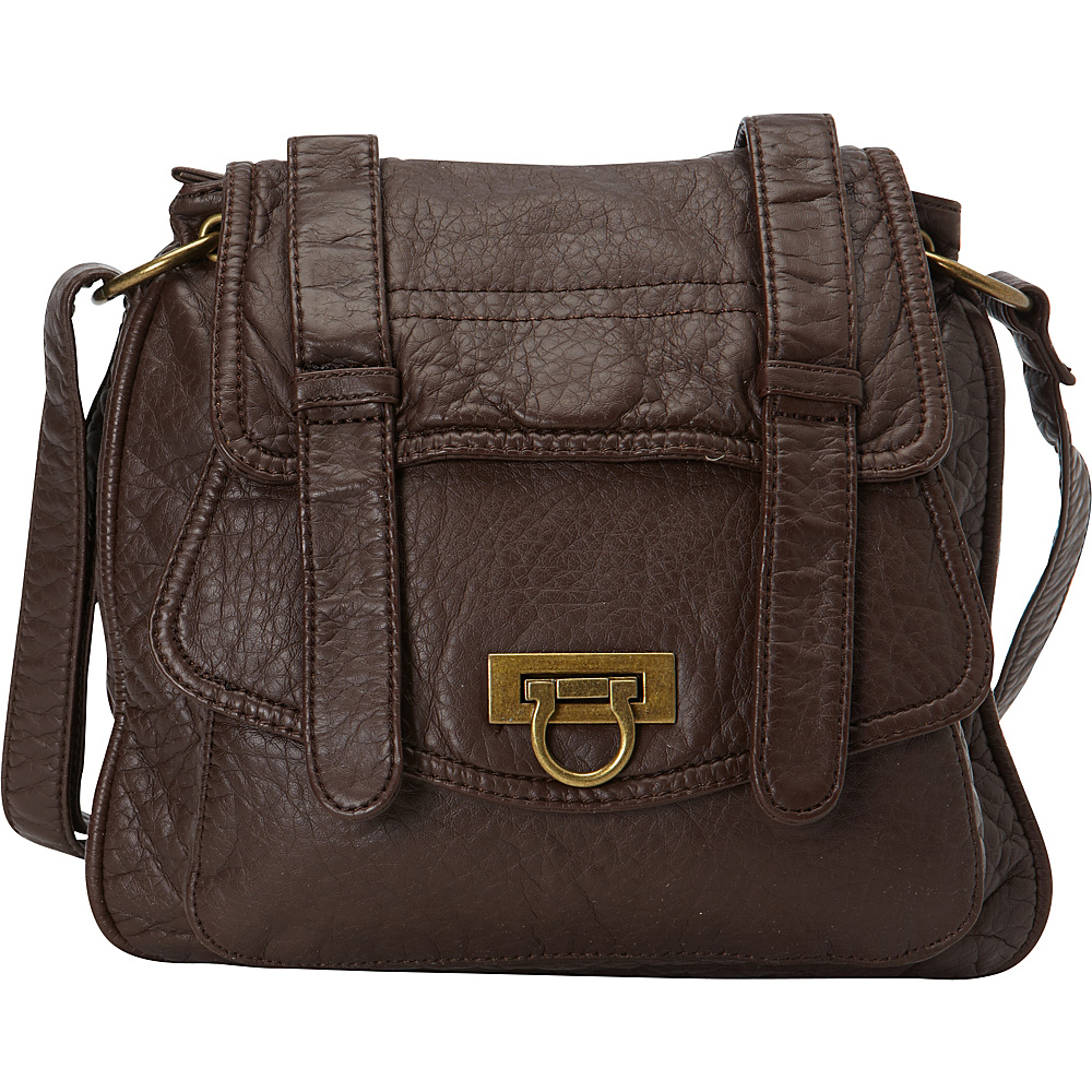 Ampere Creations The Riley Crossbody Chocolate Brown Ampere Creations Manmade Handbags