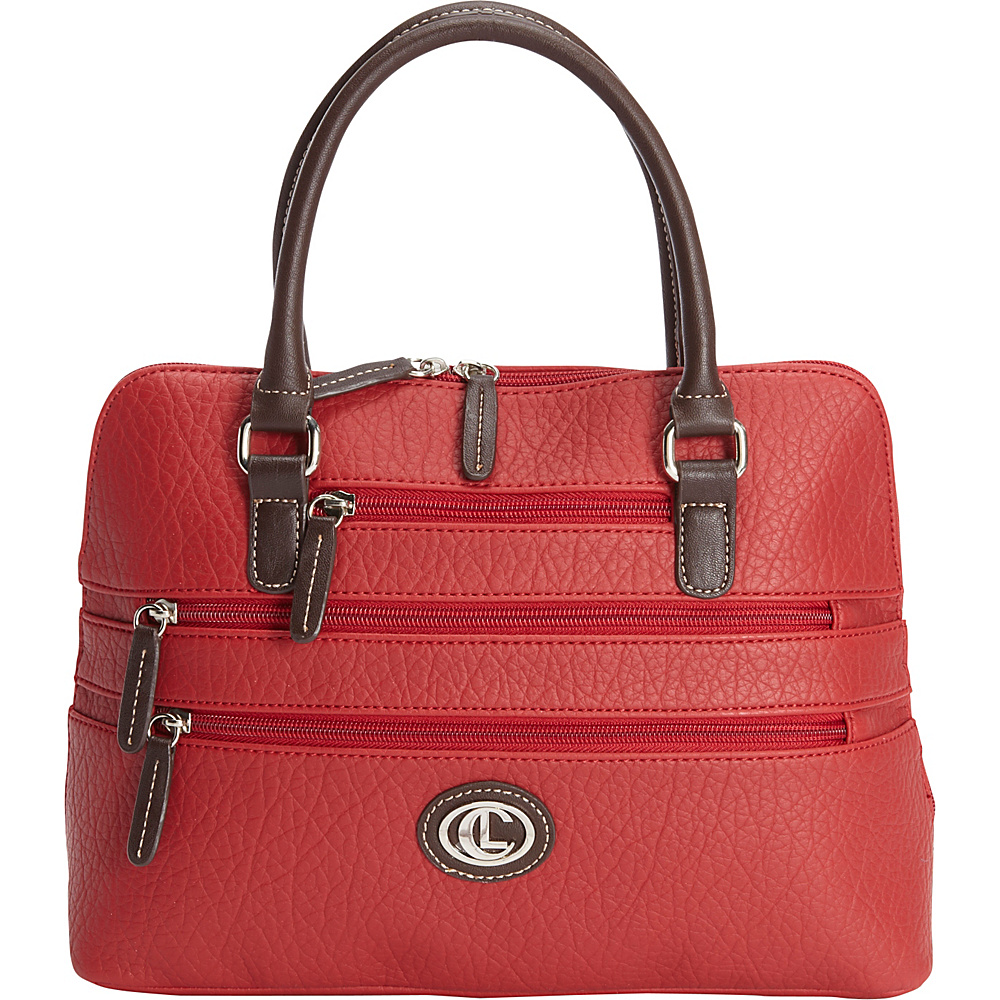 Aurielle Carryland Zipgeist Satchel Red Aurielle Carryland Manmade Handbags