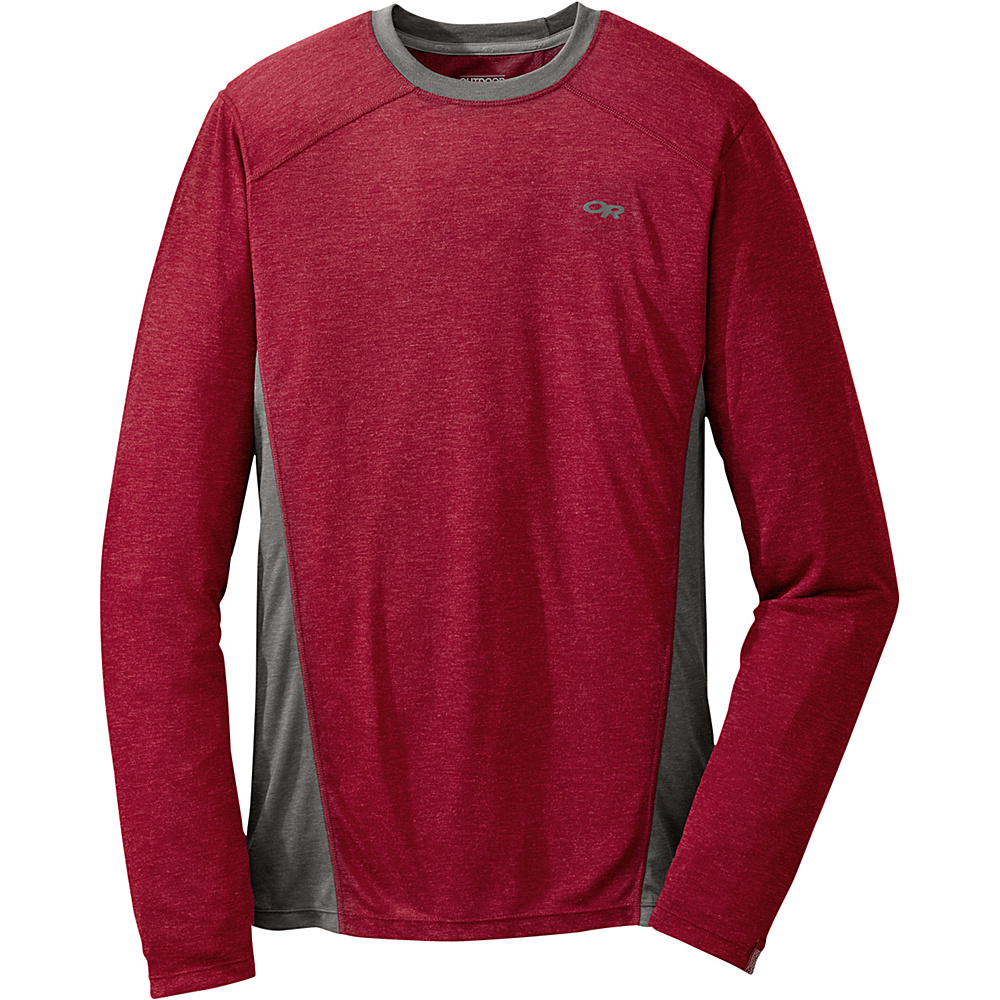Outdoor Research Men s Sequence L S Crew S Redwood Charcoal Outdoor Research Men s Apparel