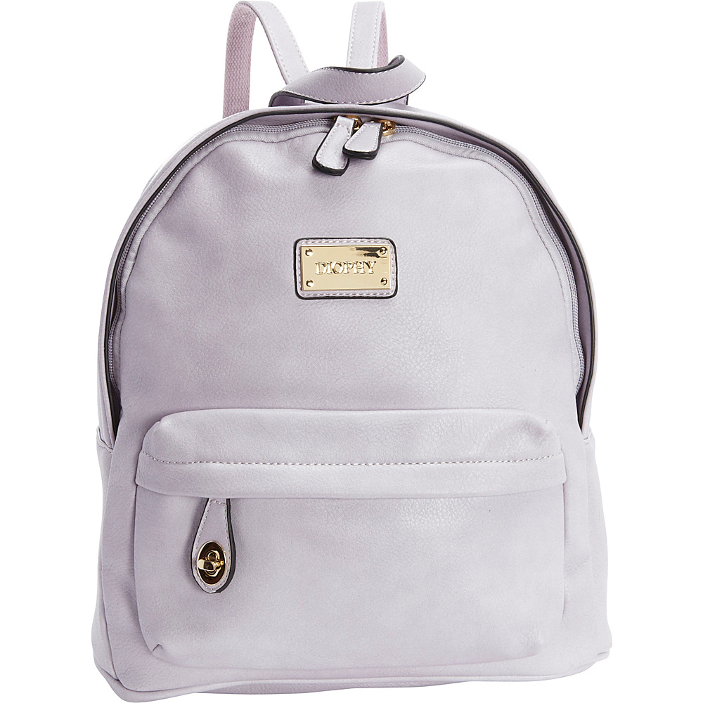 Diophy Signature Logo Backpack Light Lavender Diophy Everyday Backpacks