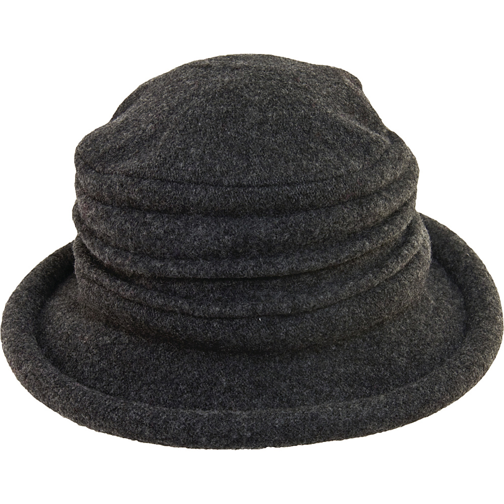 Scala Hats Packable Wool Cloche Charcoal Scala Hats Hats Gloves Scarves