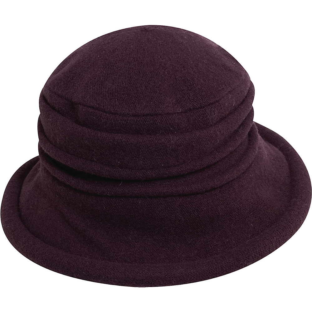 Scala Hats Packable Wool Cloche Plum Scala Hats Hats Gloves Scarves