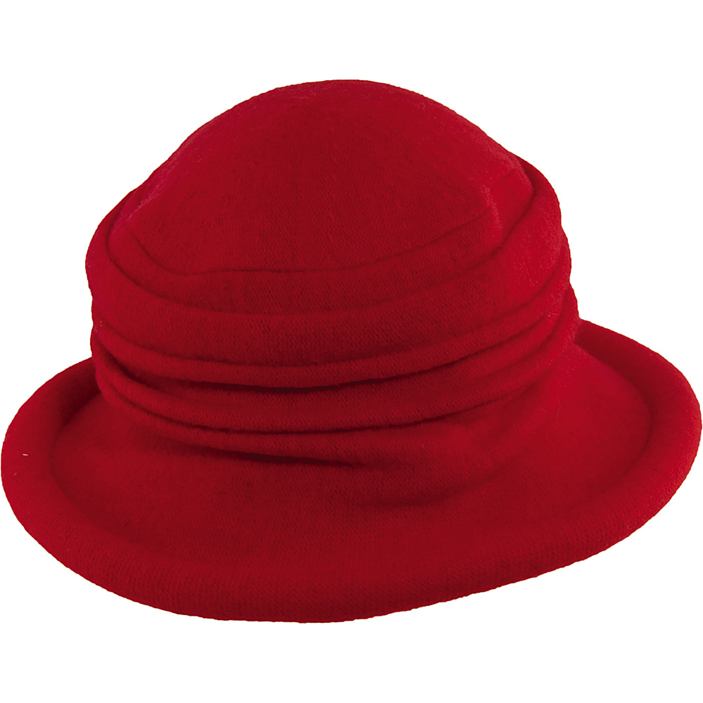 Scala Hats Packable Wool Cloche Red Scala Hats Hats Gloves Scarves