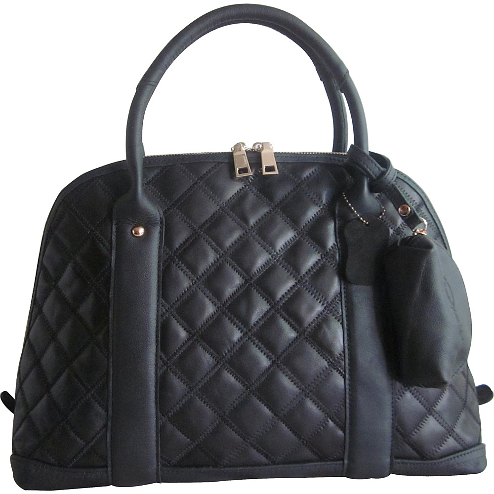 AmeriLeather Olivia Satchel Black AmeriLeather Leather Handbags
