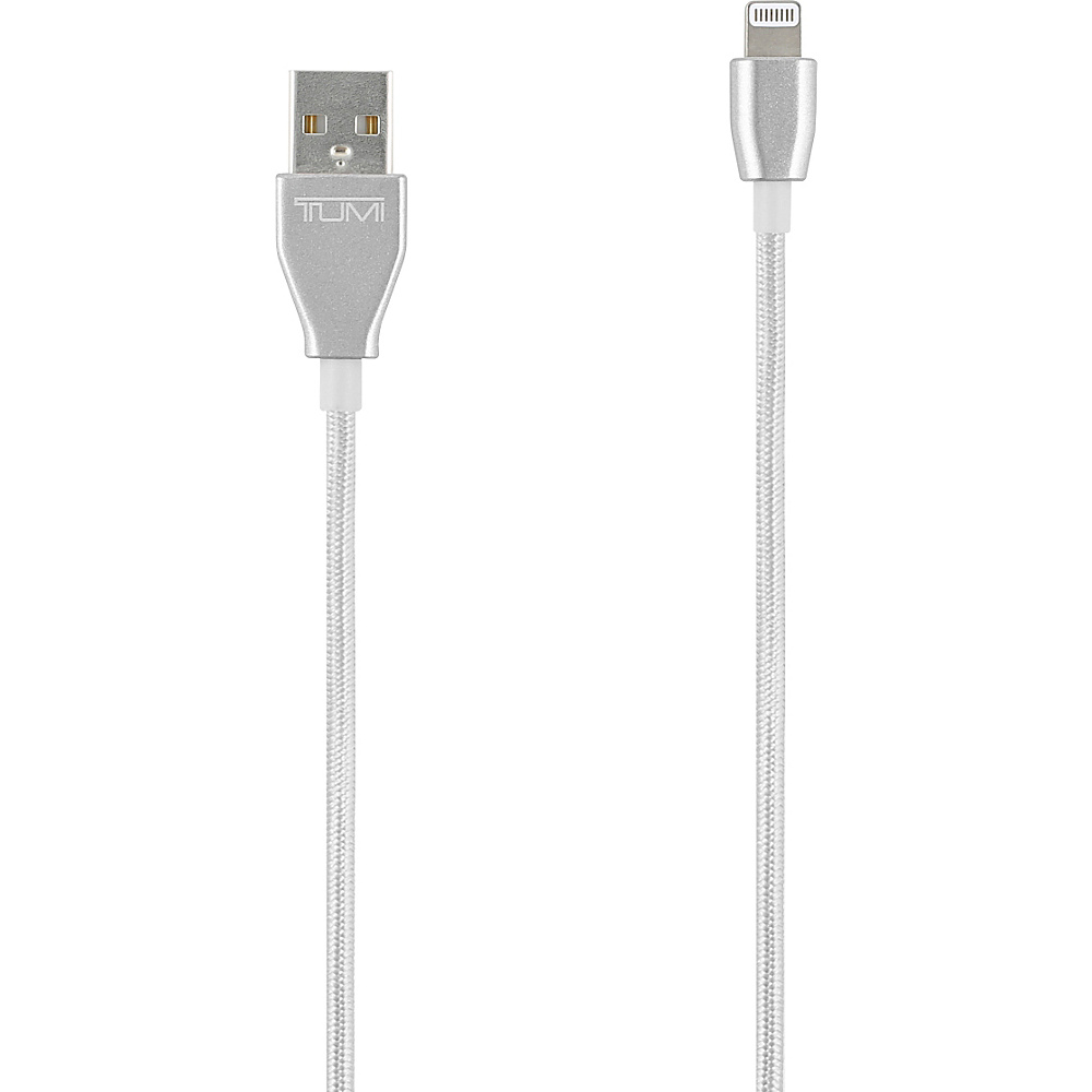 Tumi Lightning to USB Cable 4 ft. Silver Metallic Tumi Electronic Accessories