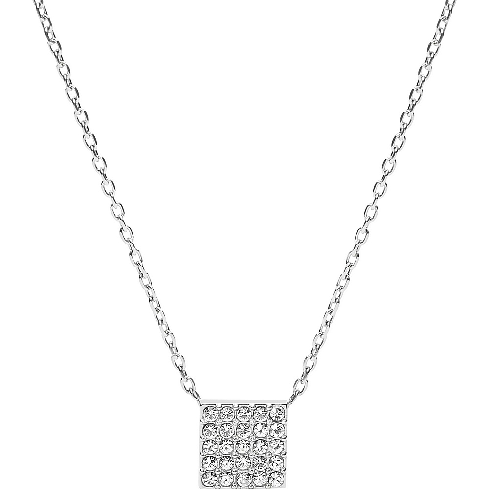 Fossil Glitz Square Pendant Necklace Silver Fossil Other Fashion Accessories