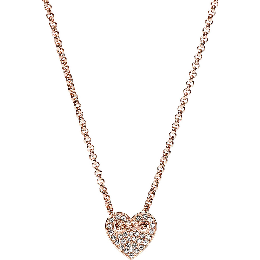 Fossil Heart Necklace Rose Gold Fossil Other Fashion Accessories