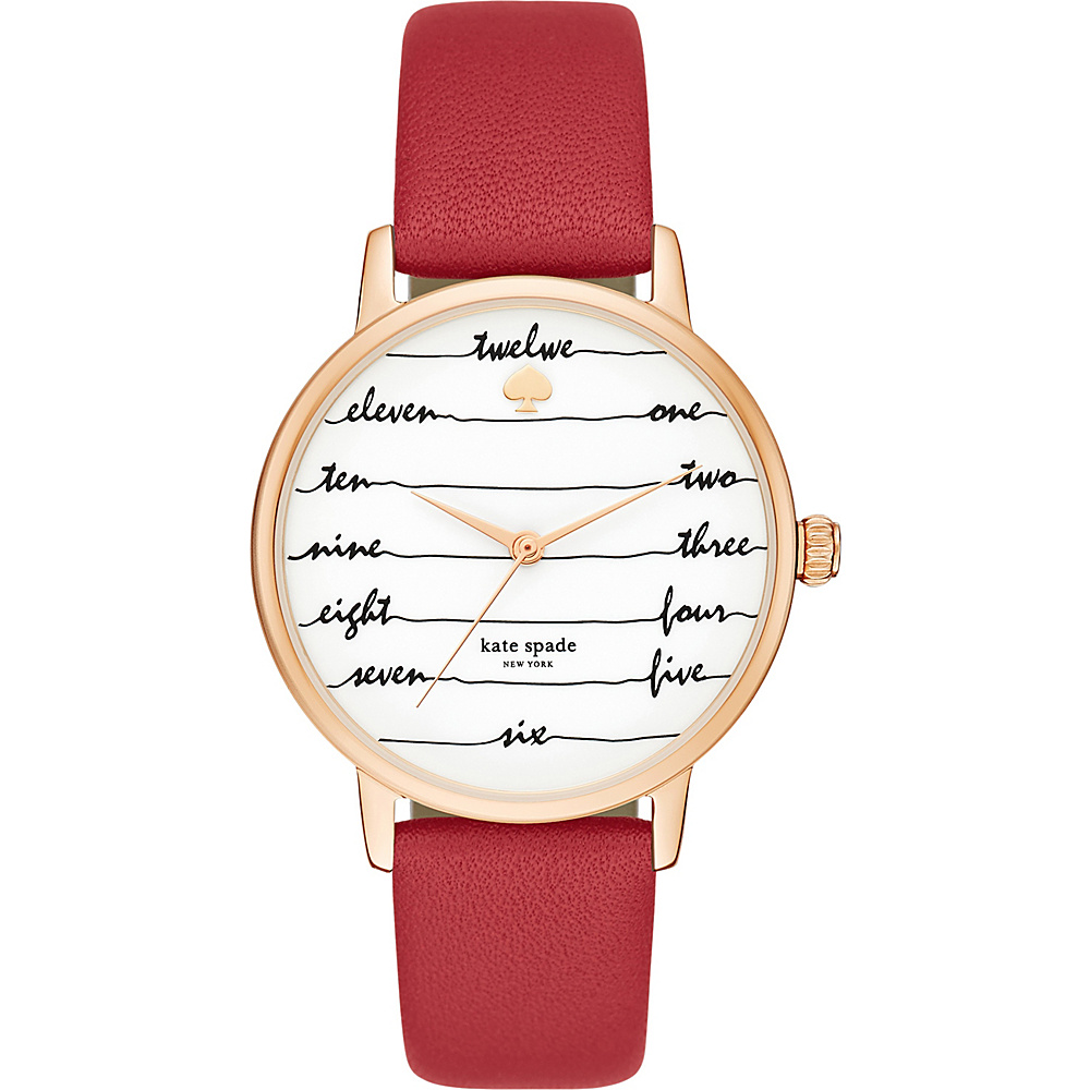 kate spade watches Leather Metro Watch Red kate spade watches Watches