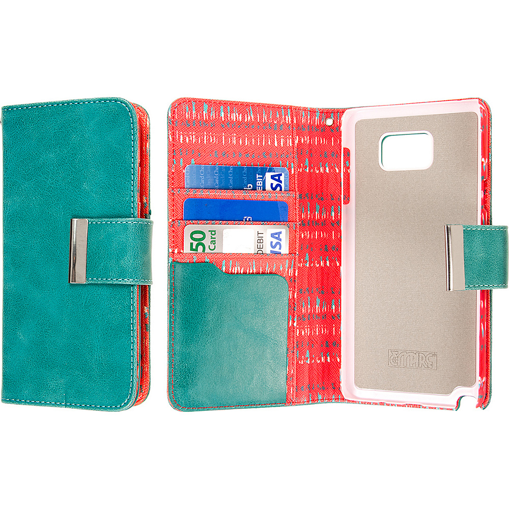 EMPIRE KLIX Klutch Designer Wallet Case Samsung Galaxy Note 5 Teal Tribal EMPIRE Electronic Cases