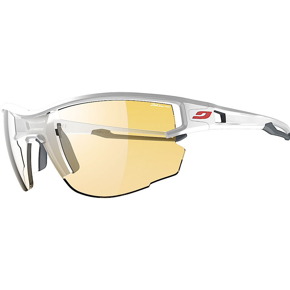 Julbo Aero Sunglasses with Zebra Light Lens White Grey Julbo Sunglasses