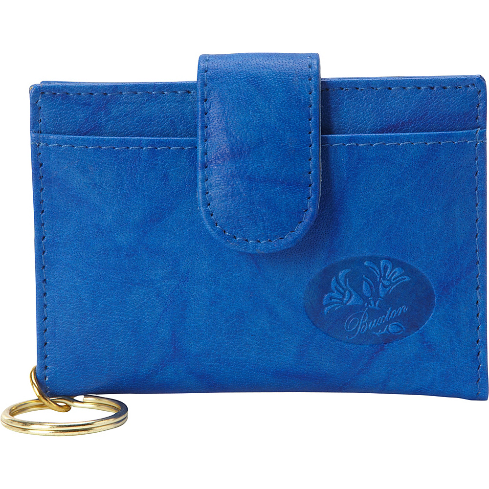 Buxton Heiress Pik Me Up Tab Card Case Strong Blue Buxton Women s Wallets