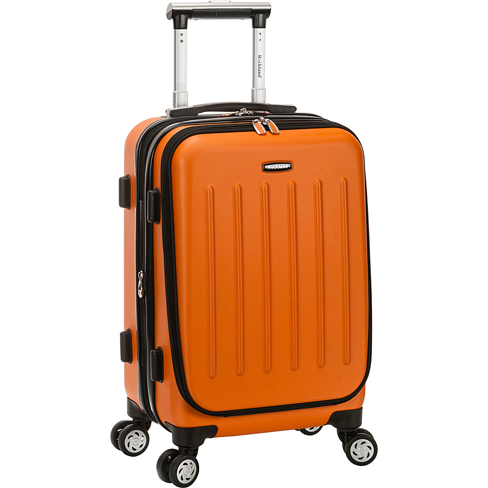 Rockland Luggage Titan 19 ABS Spinner Carry On Orange Rockland Luggage Softside Carry On